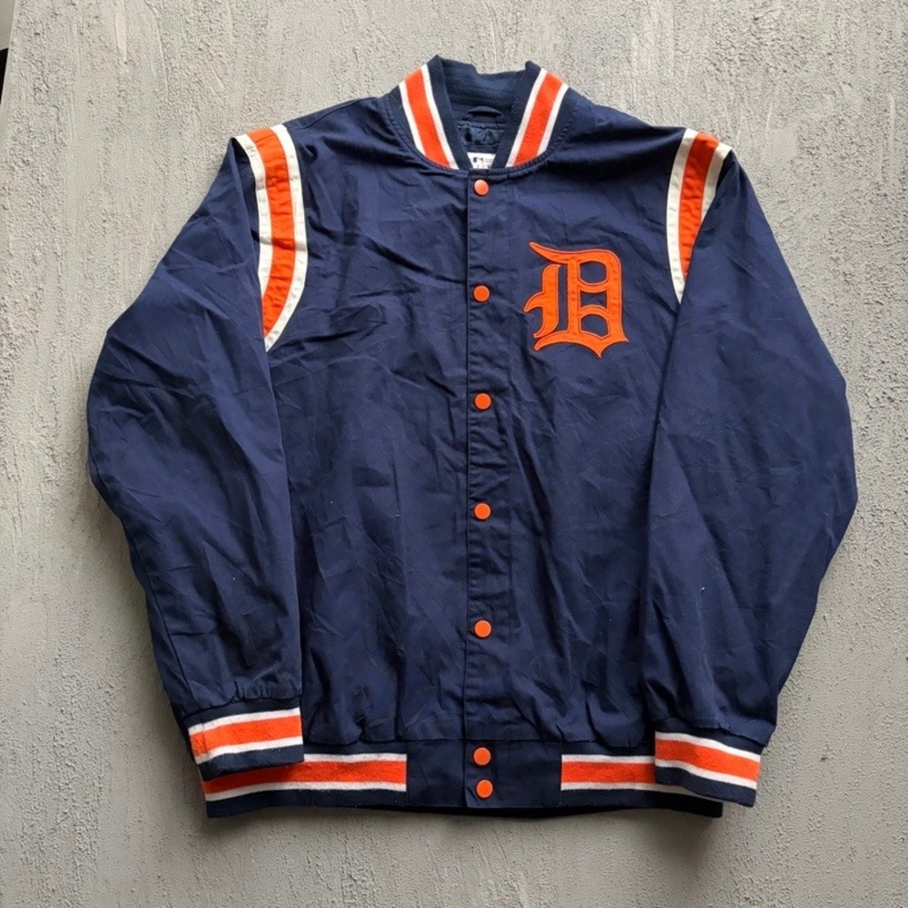 Vintage Detroit Tigers Jacket XXL Blue 2000s MLB Varsity Bomber